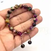 Ruby Zoisite Hand-Knotted Protection Bracelet