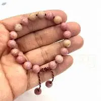 Rhodochrosite Hand-Knotted Protection Bracelet