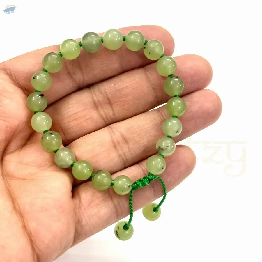 Prehnite Gems Hand-Knotted Protection Bracelet