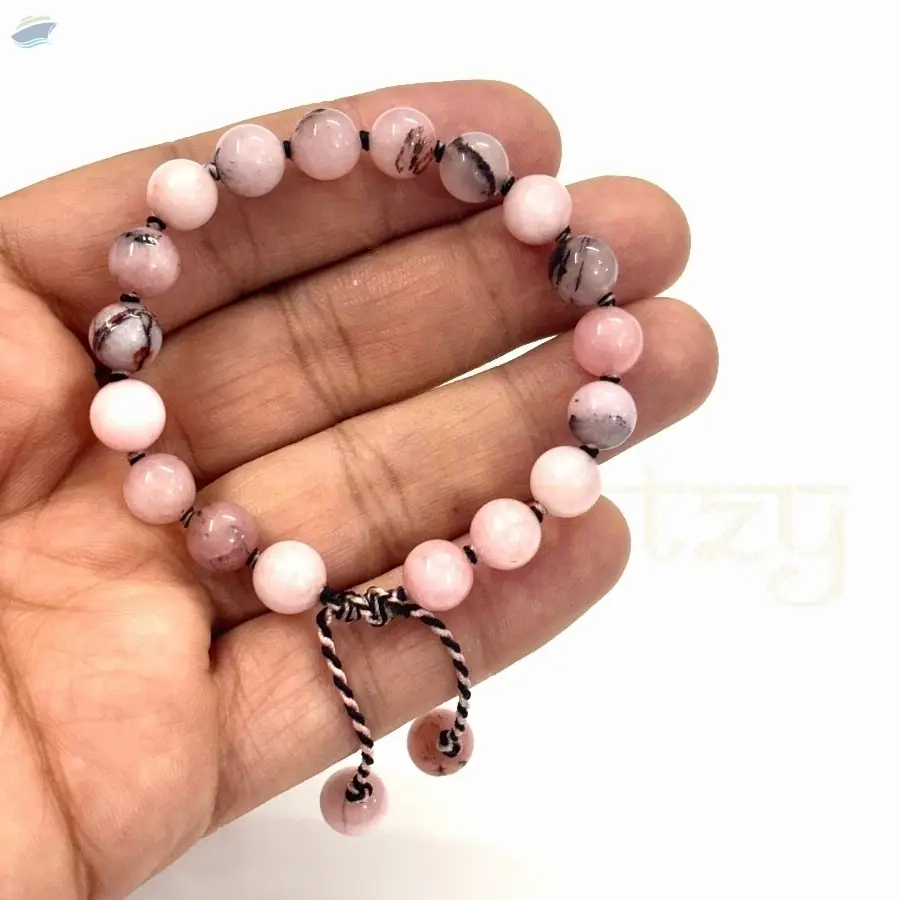 Pink Opal Hand-Knotted Protection Bracelet