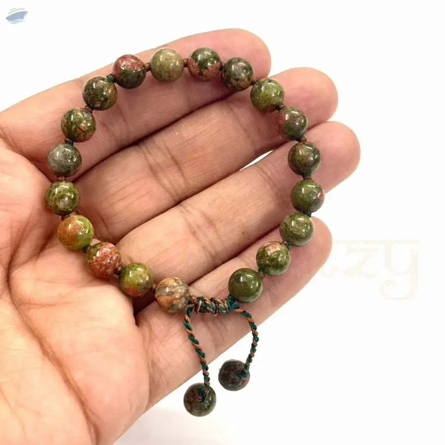 Unakite Gems Hand-Knotted Protection Bracelet