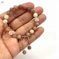 Indian Moonstone Hand-Knotted Bracelet
