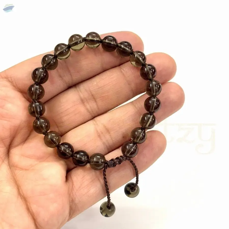 Smoky Quartz Hand-Knotted Protection Bracelet