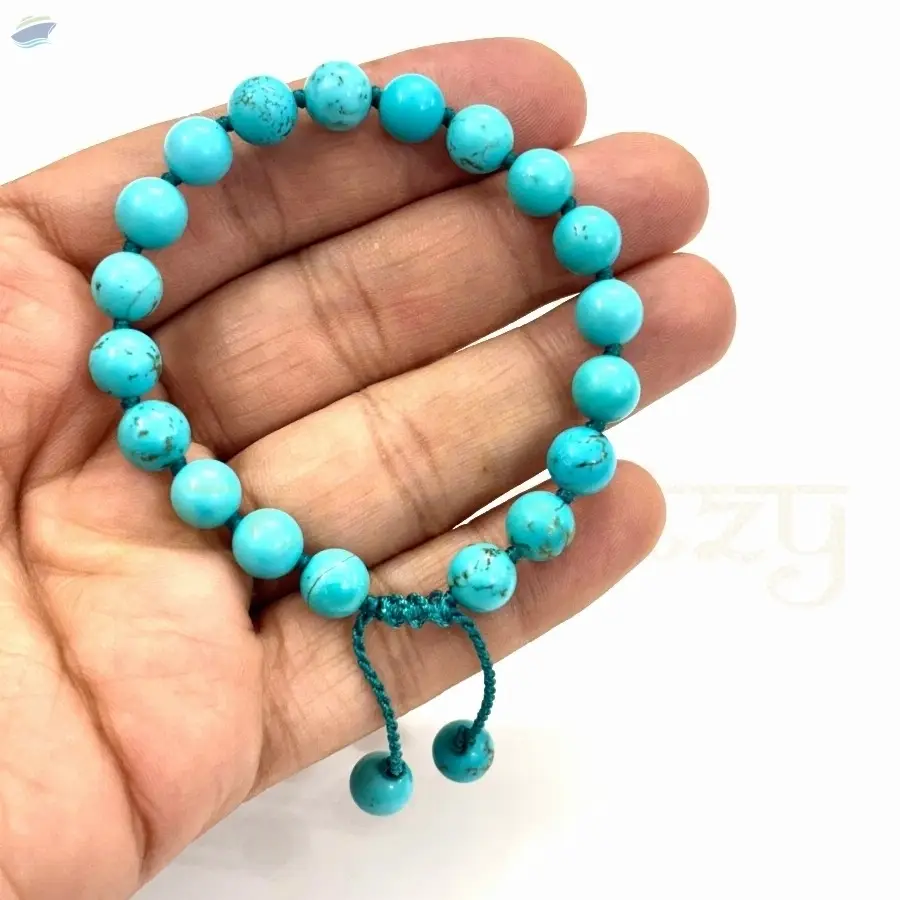 Turquoise Gems Hand-Knotted Protection Bracelet