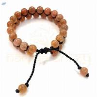 Sunstone Gemstone Double line Macrame Bracelet