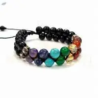 7 Chakra Gemstone Double Line Bracelet