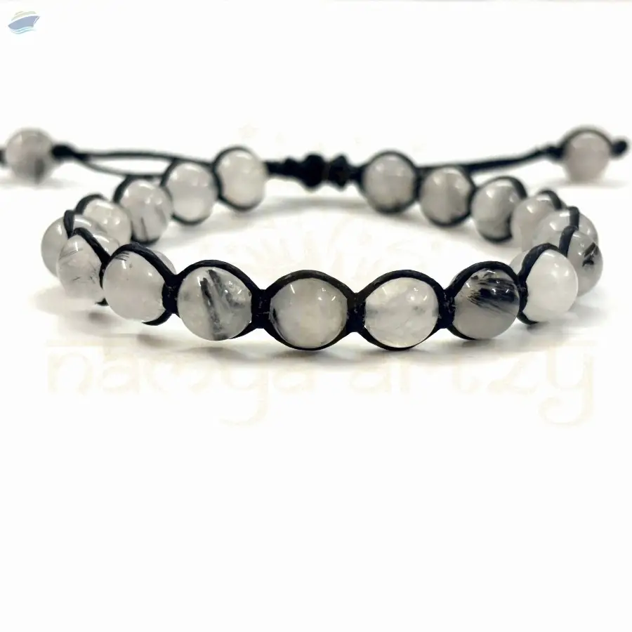 Black Rutile Hand-Knotted Healing Bracelet