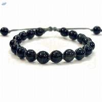 Black Obsidian Hand-Knotted Healing Bracelet