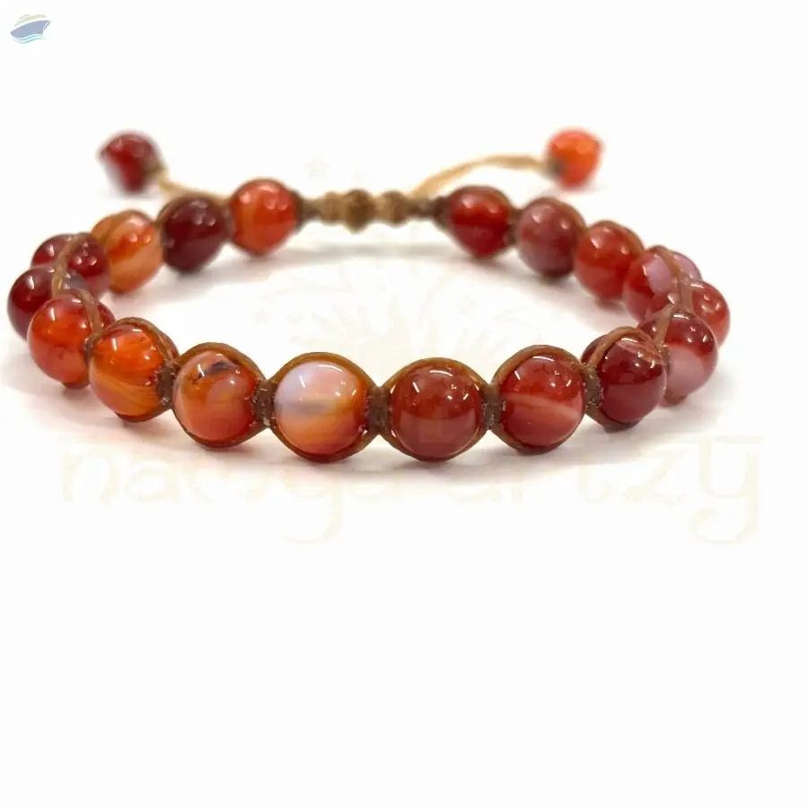 Red Agate Hand-Knotted Healing Bracelet