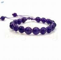Amethyst Hand-Knotted Healing Bracelet