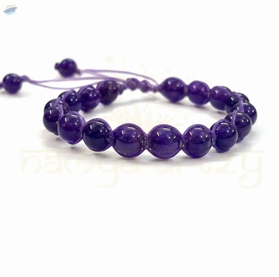 Amethyst Hand-Knotted Healing Bracelet