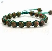 Unakite Hand-Knotted Healing Bracelet