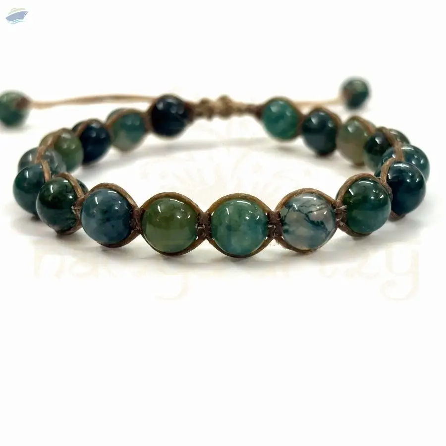 Moss Agate Hand-Knotted Healing Bracelet