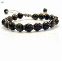 Golden Obsidian Hand-Knotted Healing Bracelet