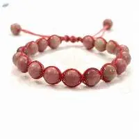 Rhodochrosite Hand-Knotted Healing Bracelet