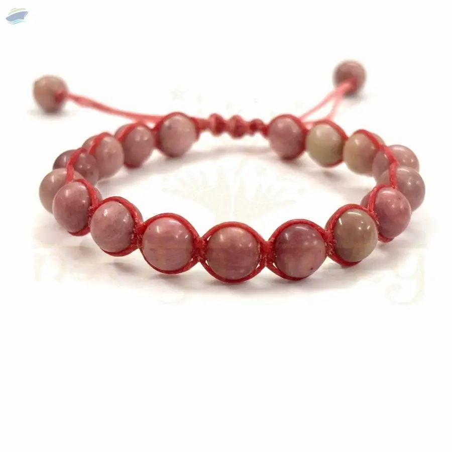 Rhodochrosite Hand-Knotted Healing Bracelet