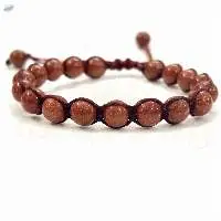 Red Sunstone Hand-Knotted Healing Bracelet