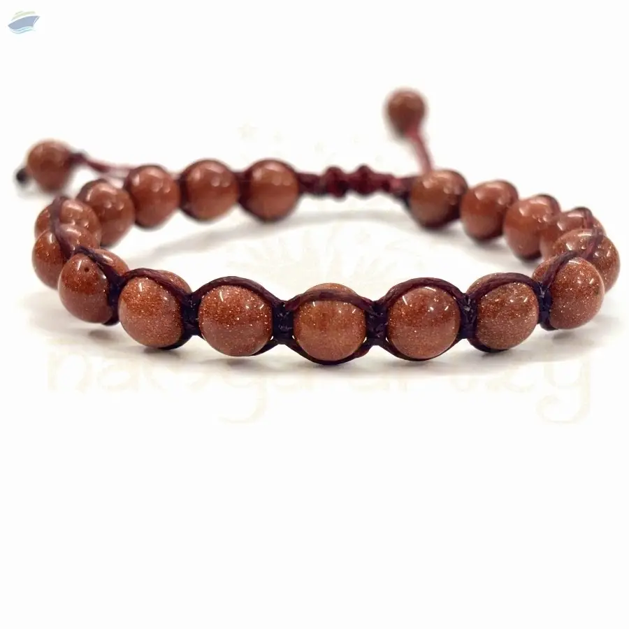 Red Sunstone Hand-Knotted Healing Bracelet