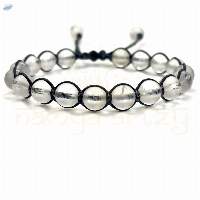 Crystals Om Imprints  Hand-Knotted Bracelet