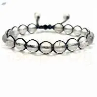Crystals Om Imprints  Hand-Knotted Bracelet