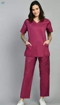 Seam On Purple Grapes Doctor Scrub Set