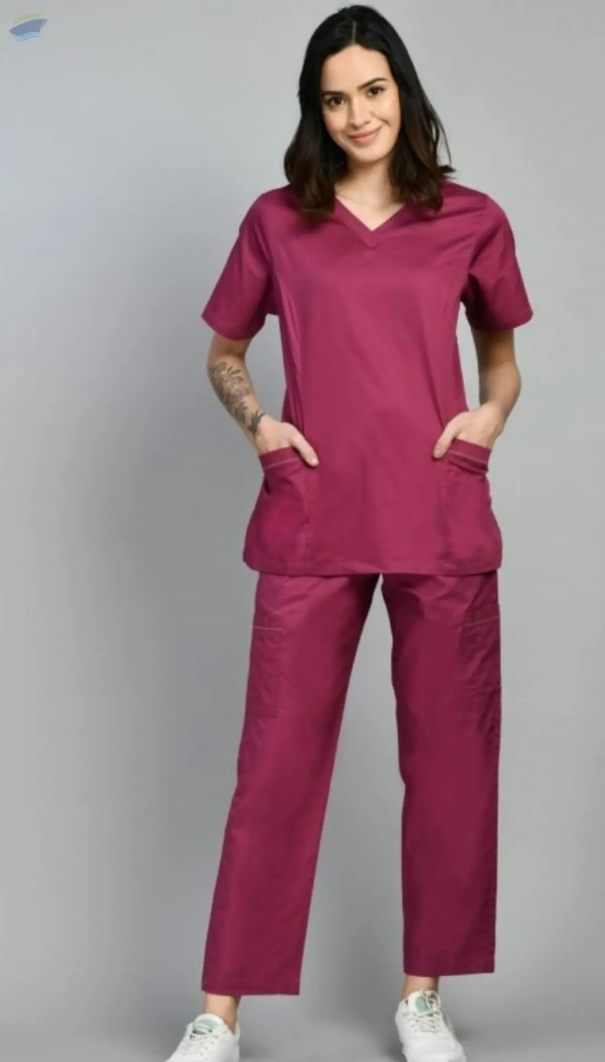 Seam On Purple Grapes Doctor Scrub Set