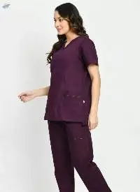 Seam On Red Wine Doctor Scrub Set