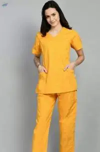 Seam On Yellow Doctor Scrub Set