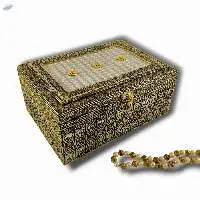 Luxury White Meenakari Dry Fruit Box MSM-184