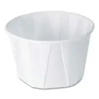 2 oz. White Paper Souffle Cups Portion Container