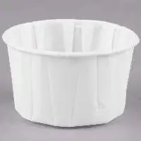 4 oz. White Paper Souffle Cups Portion Container