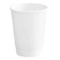 12 oz. White Double Wall Paper Hot Cups