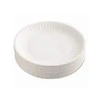 9 White Uncoated Paper Plate