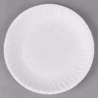 6 White Uncoated Paper Plate