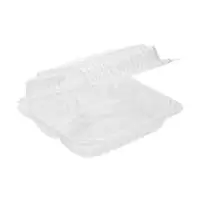 Clear Hinged Lid 3 Compartment Container