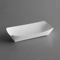 Hot Dog Trays, 7 x 3 3/4 x 1 1/2, White Paper