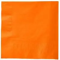 Sunkissed Orange 3-Ply 1/4 Fold Luncheon Napkin