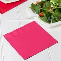 Hot Magenta Pink 2-Ply 1/4 Fold Luncheon Napkin