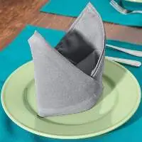 Gray 65/35 Polycotton Cloth Napkins 