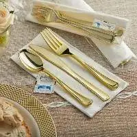 Heavy Weight Plastic Cutlery Set With Napkin