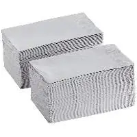 15 x 17 Silver/Gray 2-Ply Paper Dinner Napkin