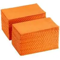 15x 1 Orange 2-Ply Paper Dinner Napkin