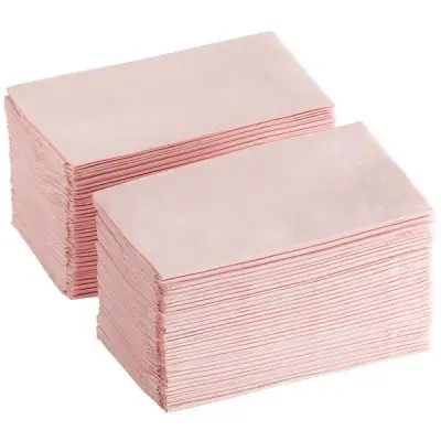 15 x 17 Pink 2-Ply Paper Dinner Napkin