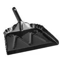 12 Black Steel Heavy-Duty Dust Pan