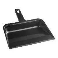 12 Black Plastic Dust Pan