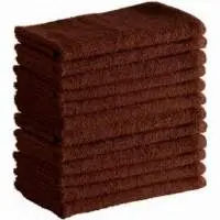 16 x 19 Brown 24 oz. Ribbed Terry Bar Towel