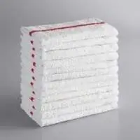 16 x 19 Red Striped 32 oz. Cotton Bar Towel
