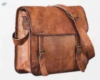 Handmade Leather Messenger Laptop School Bag