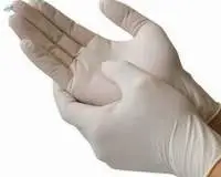 White Latex Dental Examination Gloves