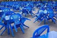 Blue Tables Chair Ultramarine Blue Plastic Use